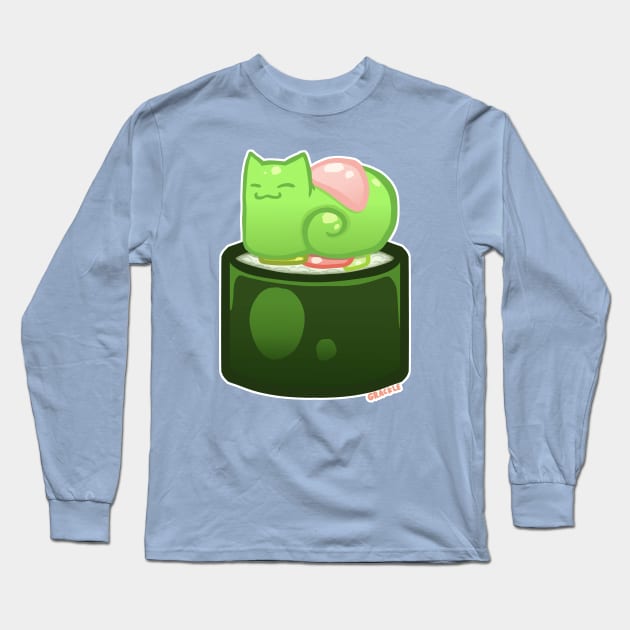 Sushi Cat Long Sleeve T-Shirt by Jan Grackle